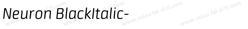 Neuron BlackItalic字体转换